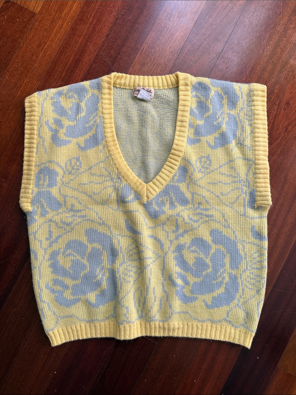Yellow V-Neck Sweater Vest